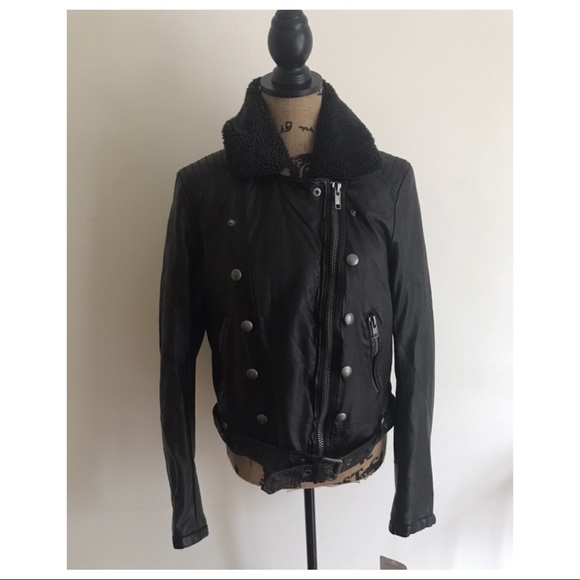 NWT FREE PEOPLE VEGAN LEATHER MOTO JACKET - Picture 6 of 7